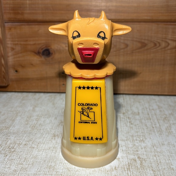 1970's Plastic Whirley Cow Creamer - Colorado Centennial State U.S.A. - Picture 5 of 12